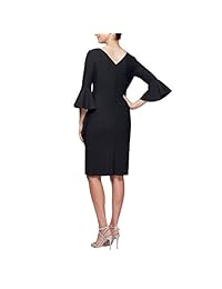 Alex Eveningings - Vestido de mujer con falda de volantes