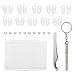 10 Pairs Eyeglass Nose Pads,Soft Silicone Nose Pad for Glasses Eyeglass Repair Kit with Screws Screwdriver and Tweezer(14mm/15mm)