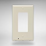 SnapPower Guidelight - Outlet Wall Plate With LED Night Lights - No Batteries Or Wires - Installs In Seconds - (Décor, Light Almond) (1 Pack)