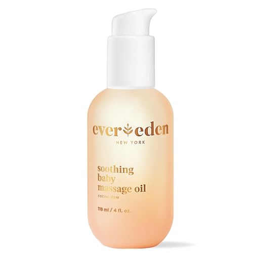 Evereden Soothing Baby Massage Oil, 4 fl oz. | Clean Baby Care | 100% Non-toxic | Gentle and Fragrance Free