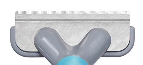 Internet's Best DeShedding Tool for Dogs & Cats | Pet Grooming Brush 4 Inches Wide | Small Medium & Large Pets | Blue & Grey - Thumbnail 5
