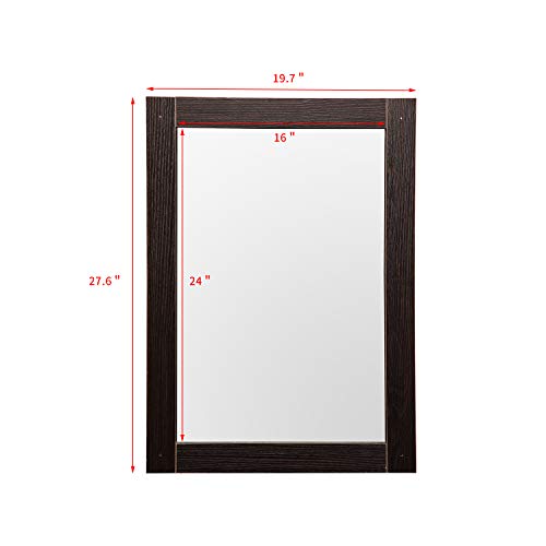 24 inch Bathroom Vanity and Vessel Sink with Vanity Mirror,Modern MDF Cabinet w/Sink Faucet &Drain set