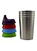 Stainless Steel Sippy cups with Silicone Sippy Lid for babies toddlers and kids Set of 4 8 ounce cups and 4 lids