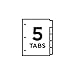 Avery Dividers for 3 Ring Binders, 5 Tab Plastic Binder Dividers, Three-Pocket, Corner Lock, Insertable Big Tabs, Multicolor, Extend Beyond Sheet Protectors, 1 Set (11273)
