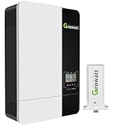 Growatt 5000W Solar Inverter Pure Sine Wave 48Vdc to 220Vac, Power Inverter Built in 100A MPPT Co...