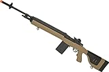 Evike - CYMA Full Size M14 Airsoft AEG with Polymer DMR Style Stock (Color: Tan/Gun Only)