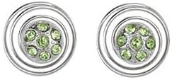 EarZings - Pave Peridot - Fashion Earrings for Teens and Tweens Clip With No Pain Thanks to a Patented Coil Design