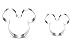 SUPPEAR Mouse Cookie Cutter - Food Grade Stainless Steel Cushioned Shape, Set of 2
