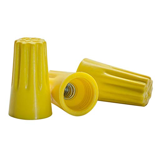 TOTOT 36PCS P4 Yellow Electrical Wire Connectors Screw Terminals,with Spring Insert Twist Wire Nuts Caps
