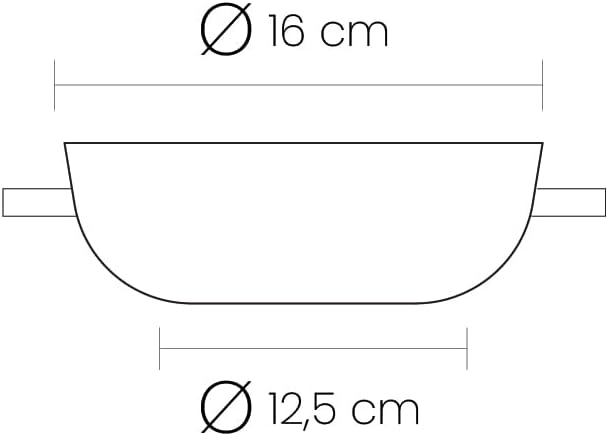 - Caçarola Induplus 16 cm, alumínio fundido, PFAS antiaderente, indução adequada