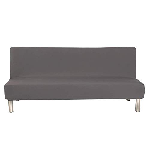 Aisaving Solid Color Sofa Bed Protector Cover Without Armrest Polyester Spandex 3 Seater Elastic Folding Sofa Cover Without Armrest 80 x 50 Inches
