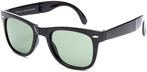 Newbee Fashion® - 80's Classic Blue Brothers Wayfarer Styles Vintage Retro Solid Color Folding Sunglasses