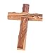 Holy Land Market Olive wood Cross from Bethlehem with a Certificate and Lord prayer card (6 Inches)