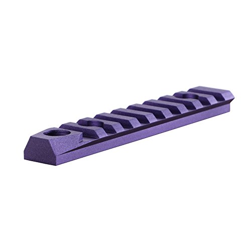 TuFok Mlok Picatinny Rail Adapter - Rifle Rail Attachment,Picatinny Rail Mount with 3/8" Sling Swivel Socket(for Two Point Sling)(9-Slot,Purple,Aluminum)