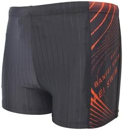 Easea Men`s Stripe Swimming Trunks Square Leg Short Swim Suit