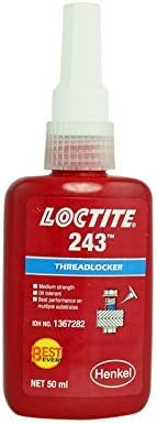 Loctite 243 X 50ml Medium Strength Oil Tolerant Threadlocker Blue Operating Temperature 55°C to +150°C - 15 Pack