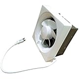 Professional Grade Products 9800395 Shutter Exhaust Fan for Garage Shed Pole Barn Hydroponic Ventilation, 434 CFM, 8"