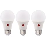 3 Pack Bioluz LED Dusk to Dawn A19 Bulb Auto On/Off 60W Replacement 9W Photocell Photosensor Instant ON and 3 Min Delay Off 3000K Soft White Indoor/Outdoor Lighting Lamp Garage Hallway Yard Porch UL