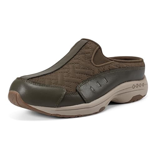Easy Spirit Traveltime Women's Slip On, 12 C/D US, Olive-Modern Quilt