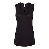 Bella B8803 Canvas Ladies Flowy Scoop Muscle Tank - Black, Medium