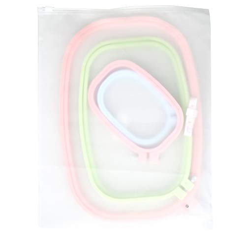 Color Scissor 4 Pieces Plastic Embroidery Hoops, 4 Sizes Square Cross Stitch Hoops for Embroidery and Cross Stitch(5 Inch 6 Inch 10 Inch 12 Inch) - Thumbnail 6