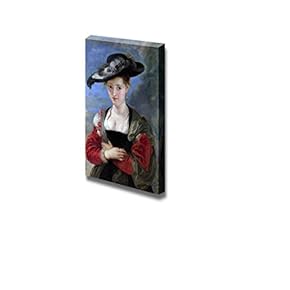 Portrait of Susanna Lunden by Peter Paul Rubens Famous Fine Art Reproduction World Famous Painting Replica on ped Print Wood Framed - Canvas Art Wall Art - 18" x 12"