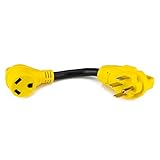 Proline Power Female 30Amp to 50Amp Male, RV Camper Adapter Cord, 12inch,10/3, STW (50M/30F)