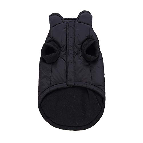 Dog Pet jacket Pet Dog Cat Puppy Winter Warm Clothing Reflective Costume Jacket Coat Apparel Coat Panda Small Dogs Pet Garment T Shirt For Small Dog Cat Puppy Rabbit Pig Warm Outfits (Black, M) - Thumbnail 4