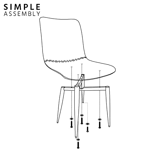 Yaheetech Dining Chairs Kitchen Chair Mid Century Modern Living Room Chairs Upholstered Side