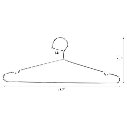 ECROCY 20 Pack Strong Stainless Steel Hangers - 4mm Diameter 17.7 Inch