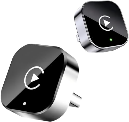 AINIFREE 2026 Upgrade 2-in-1 Mini Wireless CarPlay Adapter, Plug & Play Wireless Android Car Dongle, Automatic Reconnection Mini USB CarPlay Accessories Compatible with iPhone and Android