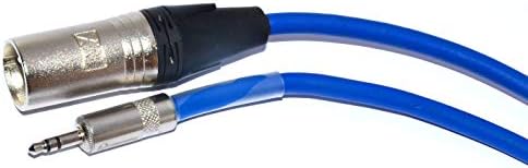 MAEnt 3.5mm 1/8" Stereo Plug TRS EP to XLR Male Cable stereo to xlr Microphone Guitar Amplifier cable (1.5 Mtr, Blue)