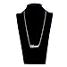 HUAN XUN Stainless Steel Intial Necklace Best Wishes Words Best Friend Jewelry, Blessed