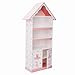 Fantasy Fields - Swan Lake Ballerina Kids Wooden Bookshelf with 3-Tier Shelf and Cabinet for Girls' Bedroom - House Shape, Hand-Crafted & Hand-Painted Furniture - White/Pink (TD-12717A)
