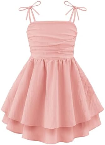 Amazon.com: Rosibel Toddler Girls Dress Kids Ruffles Sleeveless Casual  Dresses Little Girls Summer Beach Sundress Green 2-3T: Clothing, Shoes &  Jewelry