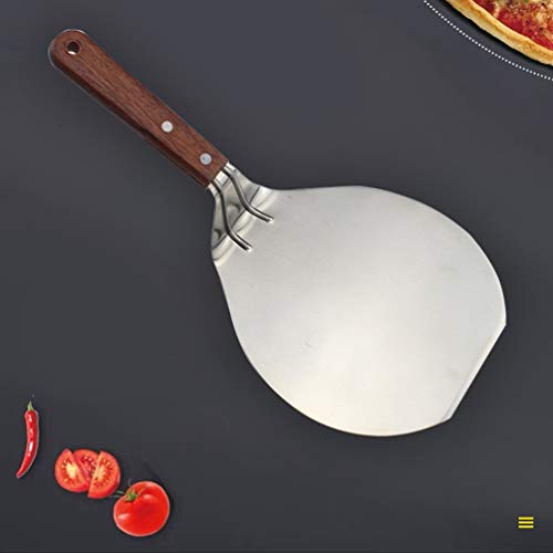 CLISPEED Rvs Ronde Pizza Peel Bakken Schop Paddle Cake Lifter Transfer Tray voor het bakken van Pizza Brood Cake Taart - Afbeelding 4
