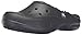 crocs Women's Freesail Plush Lined Clog Mule, Black/Black, 10 M US