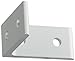 Faztek 15 Series Aluminum 6063-T6 4 Hole Inside Corner Bracket, Clear Anodize, 1-19/64