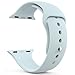 Apple Watch Band, MoKo Soft Silicone Replacement Sport Band for 38mm Apple Watch Models, TURQUOISE (3 Pieces of Bands Included for 2 Lengths, Not Fit 42mm version 2015)