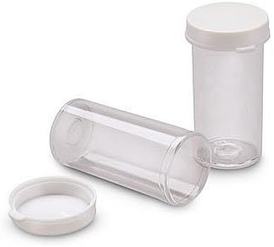 Clear Plastic Styrene Vials Tube (5 Dram/.63 Oz) Containers with Snap Caps for Organizing and Storing Craft Supplies, Pills, Beads, Coins, Seeds (20)