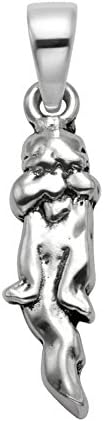 Wild ThingsSterling Silver Swimming Sea Otter Pendant