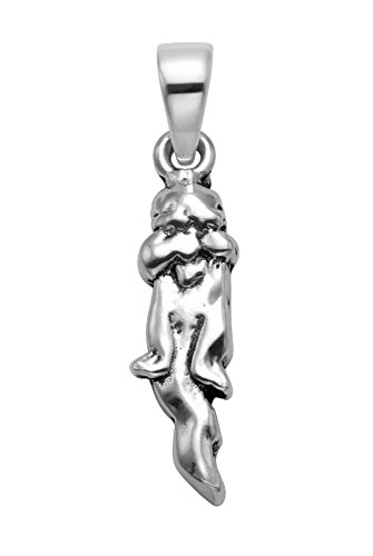 Wild ThingsSterling Silver Swimming Sea Otter Pendant