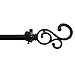 Decorative Window Curtain Rods with Finials, 66 to 120 Inches, 0.75 Diameter - Buono II, Medley Series - Lightweight & Easy to Install, Adjusts Telescopically to Fit Any Window by Achim Home Decor