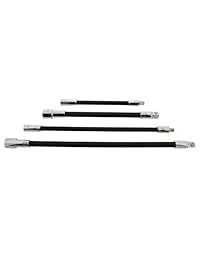 ABN Herramientas de cable de extensión socket impacto Flex Bar Ratchet Light Flexible   Juego de 1 4" pulgadas Drive & 3 8" pulgadas Drive