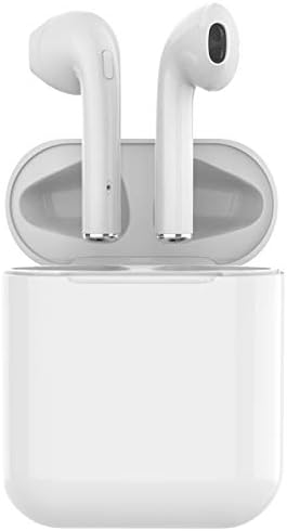 Bluetooth 5.0 Earbuds, True Wireless Earbuds with Charging Case Up to 5 Hours Playtime Stereo Bass Earphones, Auto Pairing, Compatible with/AIRPOdS and Android (White)