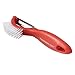 Rachael Ray Kitchen Gadgets Vegetable/Fruit Peeler with Brush, 3-In-1 Tool, Red