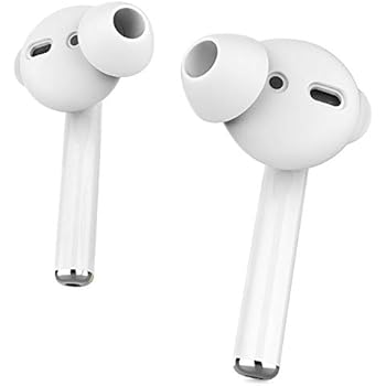 AhaStyle 3 Pairs Earbuds Cover Anti-Slip Ear Tips Silicone Compatible with Apple AirPods 2 & 1 or EarPods-【Not Fit in The Charging Case】(3 Pairs Small, White)