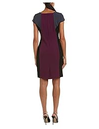 Tahari ASL - Vestido para mujer con mangas de color