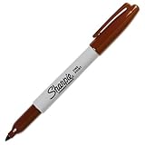 Sharpie Pen Style Permanent Marker - Marker Point Style: Point - Ink Color: Brown - 1 Each