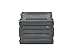 SKB 8U Space Rack with In-line Wheels, TSA Latches, and Handle, Black